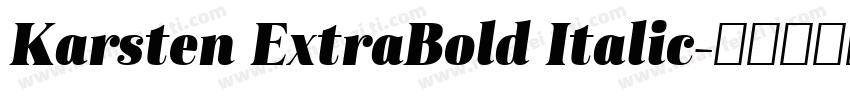 Karsten ExtraBold Italic字体转换